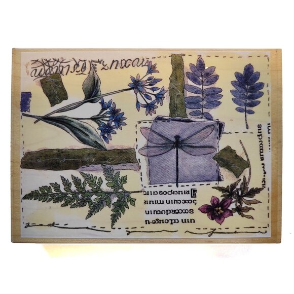 Floral Collage Rubber Stamp By Stamps Happen Inc. - The Tapestry Studio Collecti - Picture 1 of 6